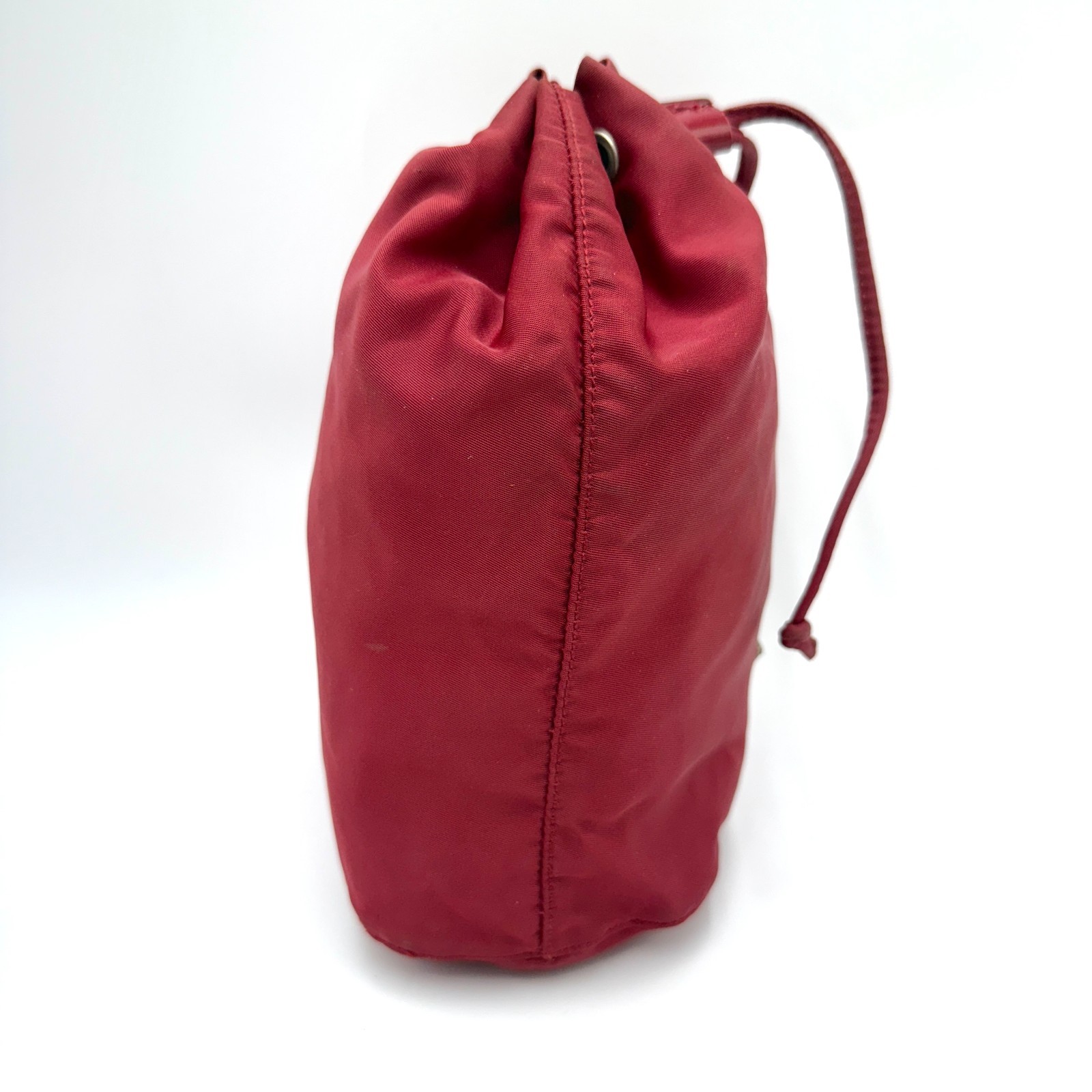 PRADA Drawstring Pouch Nylon Red Auth 913 thumbnail 3