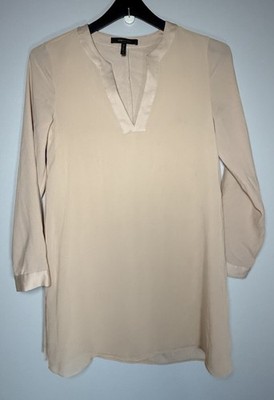 BCBG MAX AZRIA Blush  Bare Pink 'DYANNE' Chiffon Tunic Dress XS