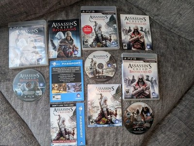 Lot Of 3 Assassin's Creed Revelations & III & Brotherhood (PlayStation 3/PS3)