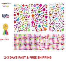 Rhinestone Gem Stickers Self Adhesive Acrylic Jewelry Crafts Assorted Sizes
