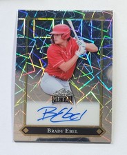 2025 Leaf Metal Brady Ebel Silver Lazer RC Auto SN/5 Brewers
