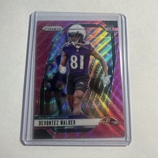 Devontez Walker 2024 Panini Prizm #328 Baltimore Ravens RC Pink Wave