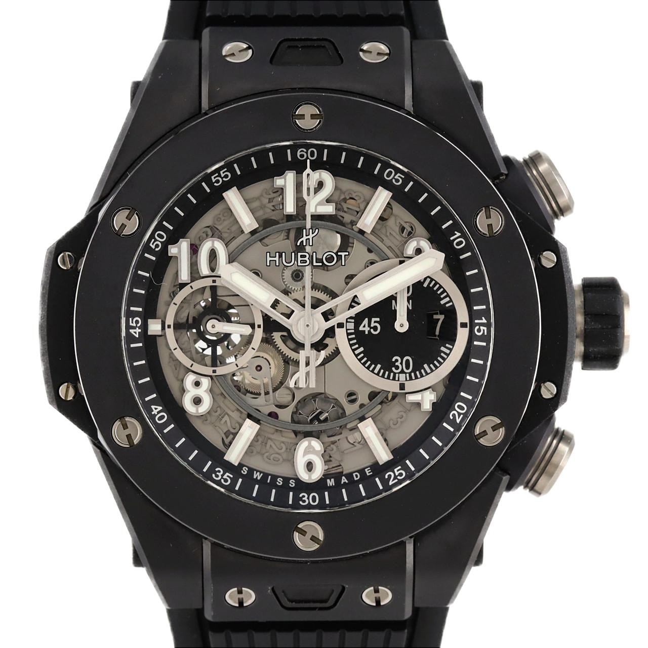Authentic Hublot Big Bang Unico Black Magic 421.CI.1170.RX ceramic Automatic ...