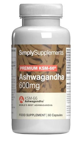 Ashwagandha KSM-66 600mg 5% Witanolides - 60 Cps - SimplySupplements