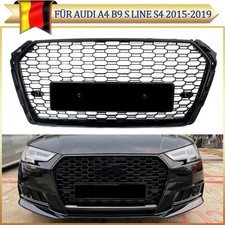 Kühlergrill Wabengrill Schwarz Glanz für AUDI A4 B9 S4 Limo Avant S-Line 15-19