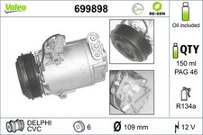 Kompressor Klimaanlage VALEO RE-GEN - AT 699898 für OPEL CORSA ASTRA CC 12V H00