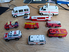 Vintage Diecast Emergency Lot - Matchbox Super Kings Ambulance Fire Engine Chevy