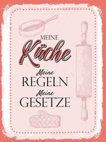 Holzschild 40X30 Cm Meine KüChe Regeln Kochen Deko Geschenk Holz Schild