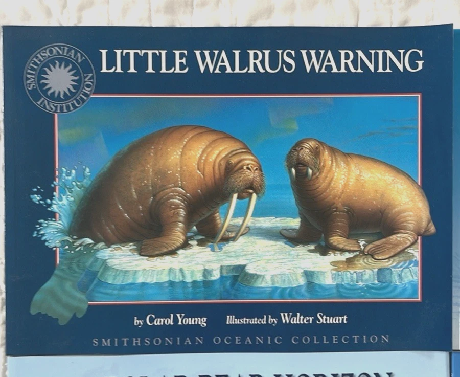 Smithsonian Oceanic Collection Kids Ocean Animal Book Lot Walrus Otter Penguin Foto 2 de 4