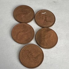 Great Britain 1/2p Half New Penny Coins Lot of 5 (1976 & 1980)