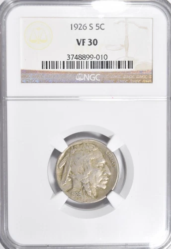 1926-S BUFFALO NICKEL ~ NGC VF30!