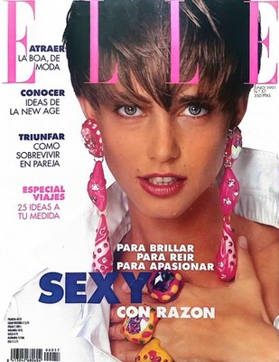ELLE Magazine Spain 1991 ROBERTA CHIRKO Carla Bruni CHER Emma Sjoberg NADEGE