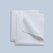 2 PCS White Waterproof Crib Pad 34x54 Inch Reusable Flannel Protector Baby