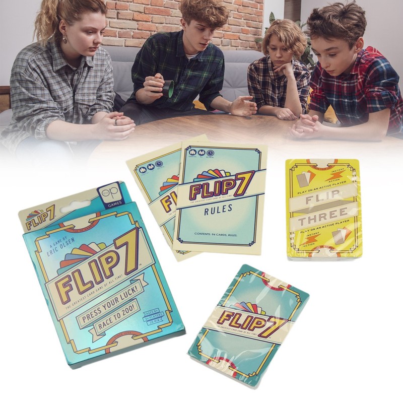Flip 7 Party Card Game - Press your luck Entertaining Strategic  race to 200!