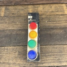 Vintage Bicycle Reflector Screw On Nos Licence Plate Red Blue Green Yellow Lot