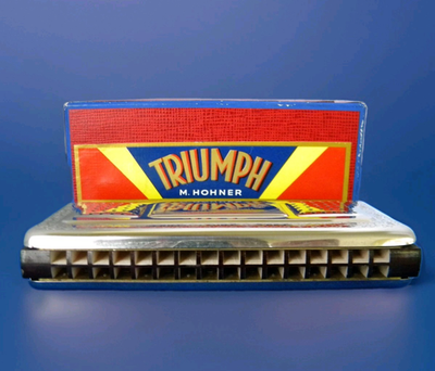 Vintage M. Hohner TRIUMPH Harmonica Double Sided Key C G Germany w