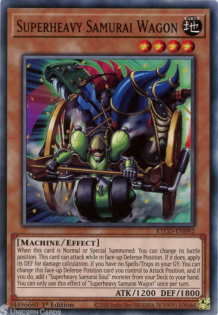 ETCO-EN092 Superheavy Samurai Wagon : Common 1st Edition Mint YuGiOh Card