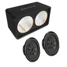 NVX NE122S Dual 12" Sealed 3/4" MDF Sub Enclosure w/ CompRT Shallow Subwoofer