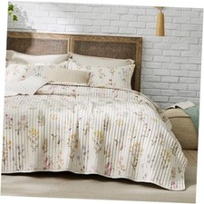 Floral Quilt Set Queen - Reversible Autumn Queen / Full 00 - Oat Milk