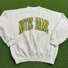 Vintage 1990s 20/20 Sport Notre Dame Fighting Irish University Sweatshirt Sz L