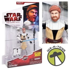 Star Wars The Clone Wars Obi-Wan Kenobi CW19 Action Figure 2009 Hasbro 87657