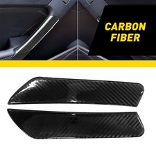 For Hyundai Genesis Coupe 13-16 Carbon Fiber Inner Door Handle Panel Cover Trim