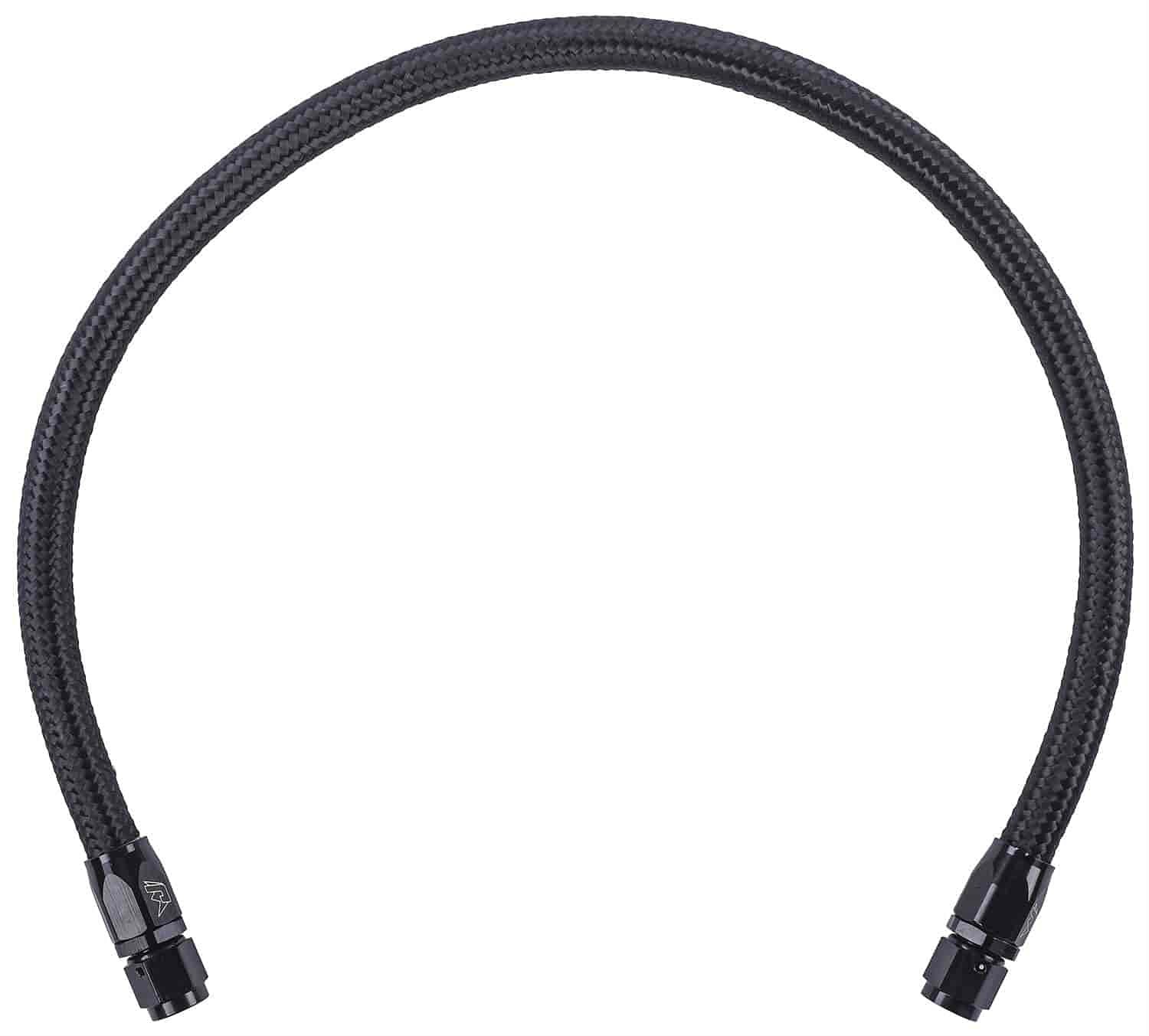 JEGS 120612 Pro-Flo 200 Hose Assembly -6 AN x 2 ft. Long Black Straight Female H