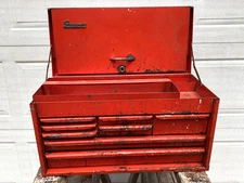 Snap On Tools Vintage 8 Drawer Top Box With Removable Tray & Side Handles KR58A