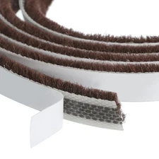 32.8 ft 0.35 Inch Wide x 0.2 Inch Thick Self Adhesive Window Seal Strip, Brown