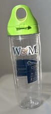 William & Mary Univ 20 oz Tervis Tumbler Lime Green Carabiner Top ~ Made in USA