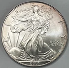 2001 American Silver Eagle Dollar .999 One Troy Ounce Fine Silver
