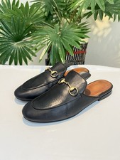 Gucci Princetown Loafer Mule , Black Leather , Size EU 36.5 / US 6