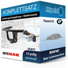 AUTO HAK Anhängekupplung starr und E-Satz 13polig für BMW 3er Limousine 82- neu