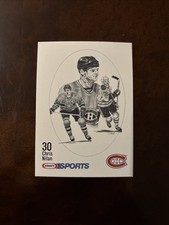 1986-87 Kraft Drawings Promo Card Chris Nilan 