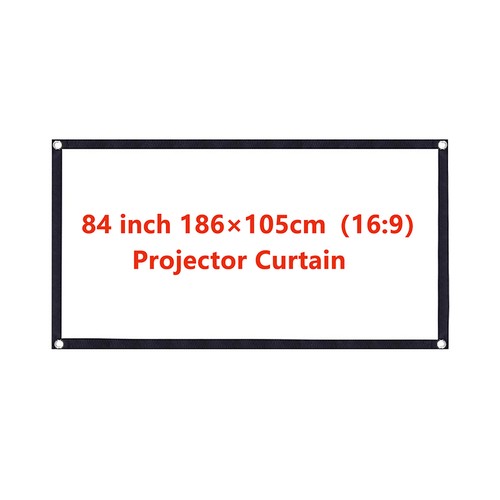 84 100 120 Inch 16:9 3:4 Projector Screen Curtain HD Display Screen Home Cin _ko - Afbeelding 20 van 23