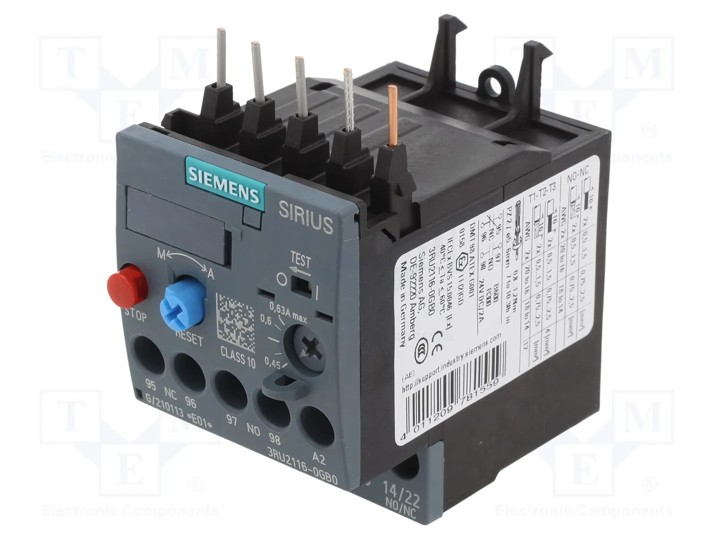 SIEMENS 3RU2116-0GB0 Thermal relay