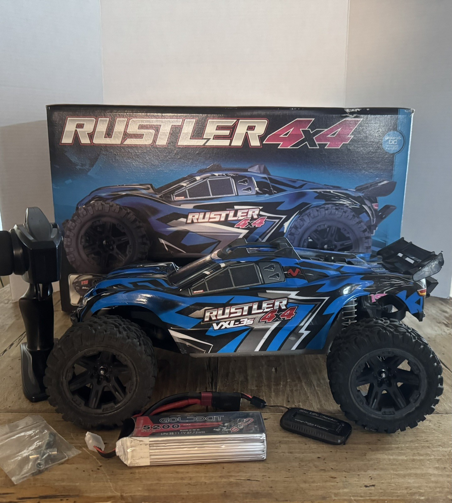 Traxxas Rustler VXL-3s 4x4 Stock Stadium Truck 1/10 Scale RTR Blue