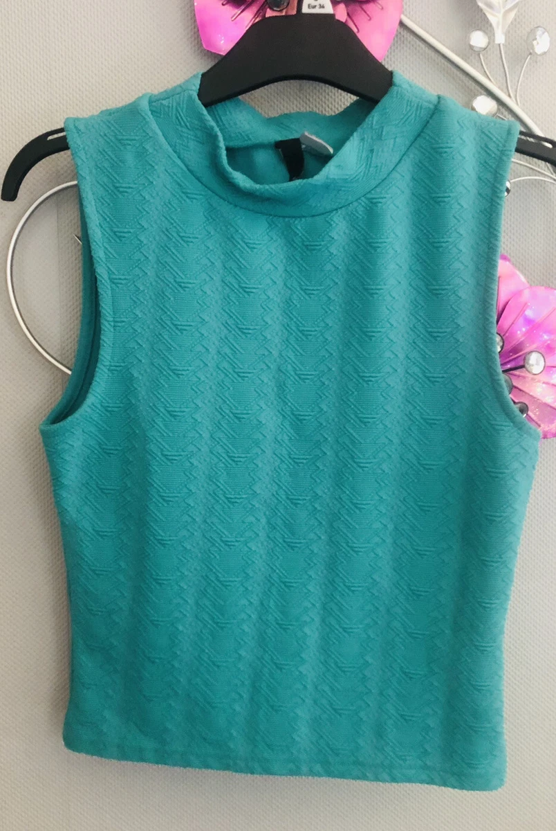h&m green top