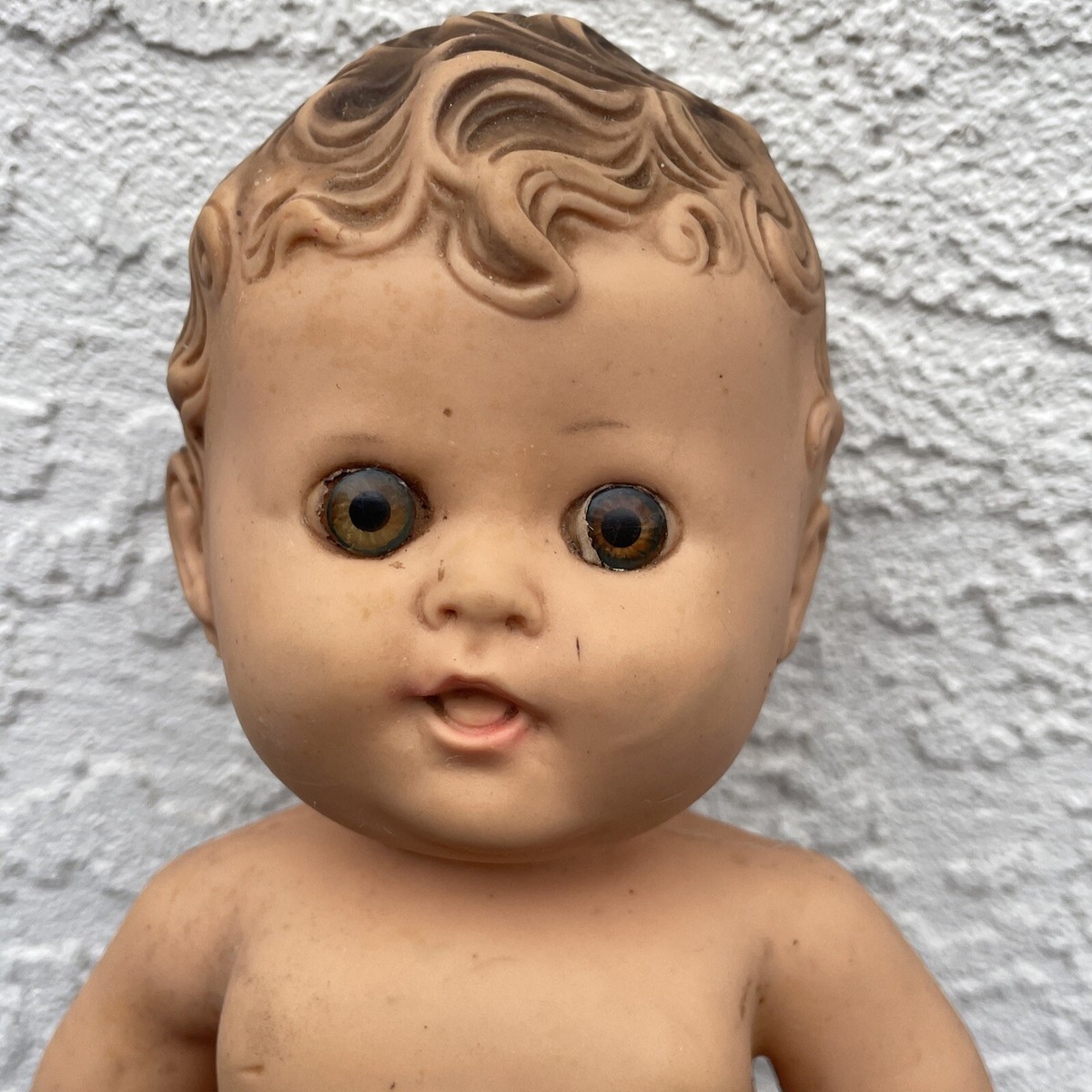 Vintage Todd L Tot Sun Dee Rubber Company 1950s Doll 10” Made In