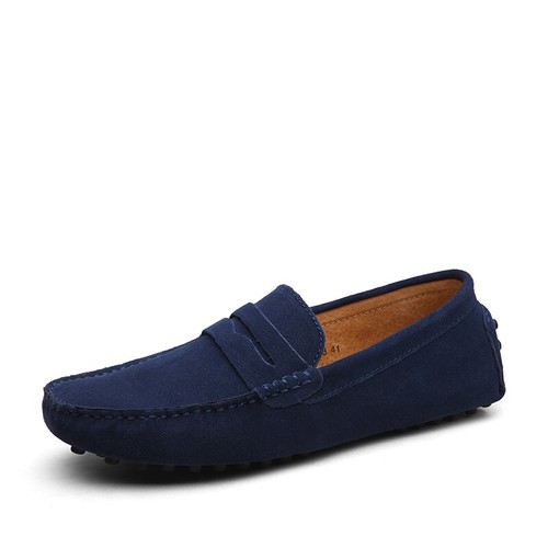 Suede Leather Men Casual Shoes Loafers Driving Moccasins Slip on Leather Shoes - Picture 19 of 61