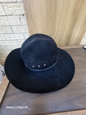 STETSON XXXX 4X Beaver Carson Felt Black Western Leather