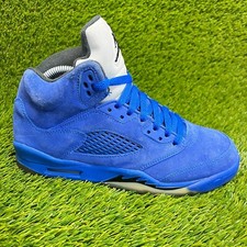 Nike Air Jordan 5 Retro Boys Size 6.5Y Blue G...