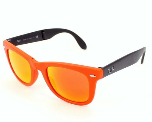 Ray-Ban Folding Wayfarer RB4105 Sunglasses - Glossy Black | Catch.com.au