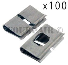 100 Pack 66 Punch Down Wiring Block Stainless Steel Metal Bridge Bridging Clips
