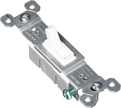 Pass & Seymour 660WG 15A Wht Sp Tog Switch