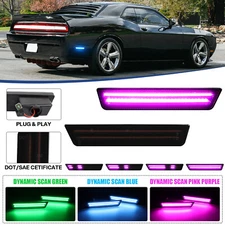 2PCS LED Rear Side Marker Lights Dynamic For Dodge Charger 11-14 Challenge 08-14
