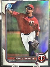 Danny De Andrade Minnesota Twins 2022 Bowman Draft Chrome Refractor