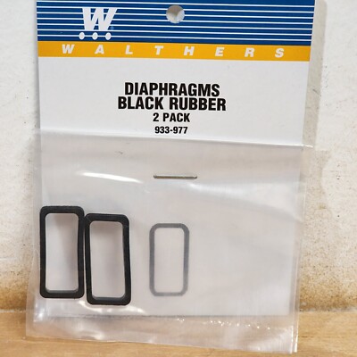 Walthers 933-977 HO Scale Passenger Car Diaphragms Black Rubber pack of 2
