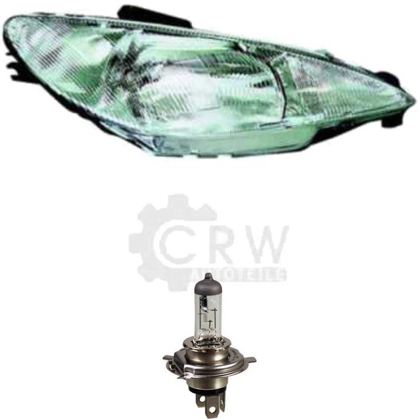 Halogen Scheinwerfer Rechts FüR Peugeot 206 SchräGheck 2A/C 1.4I 1.1I 2E/K 1.4-image