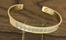 Zodiac Two Tone Magnetic Bracelet Arthritis Pain Therapy Energy Cuff Bangle
